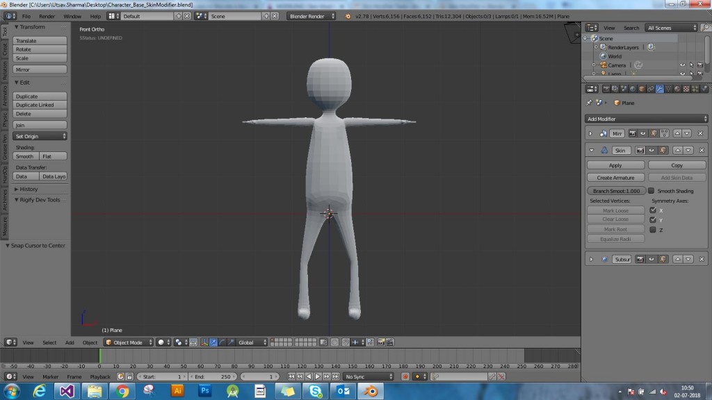 Low Poly Character Base Mesh preview image 3